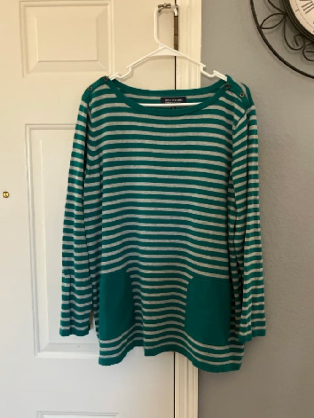 Jones New York brand Green & Grey Sweater size 3X